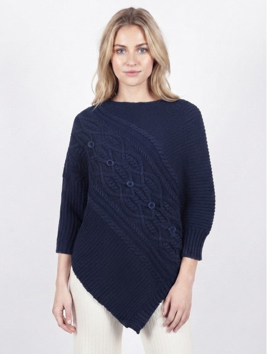 Asymmetrical Poncho W/Sleeves Asymmetrical Poncho W/Sleeves
